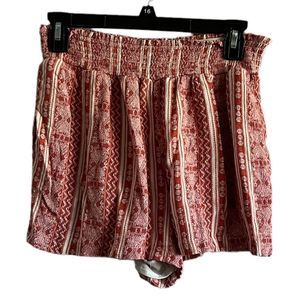 Knox Rose High Waist Shorts - Red and White